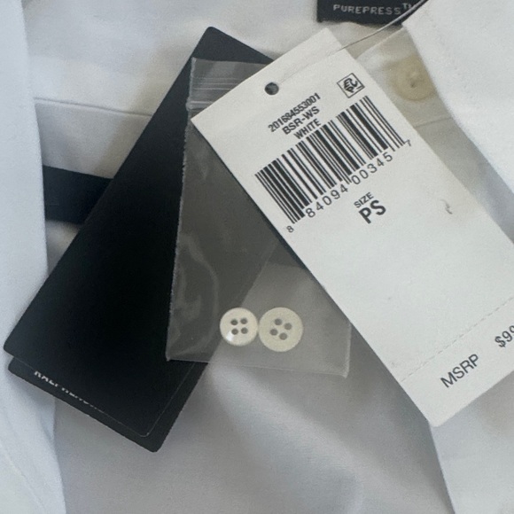 NWT Laure Ralph Lauren White Button Down Shirt - Picture 5 of 5